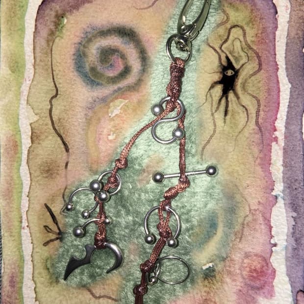 Handmade Piercing keyring