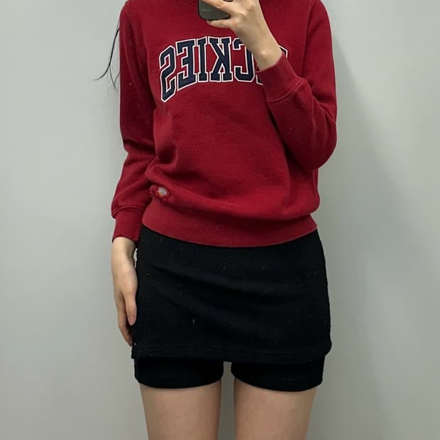 디키즈 y2k 와투케 레드 맨투맨