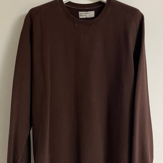 [Universal Works] 드라이핸들 루프백 클래식 크루 스웨트셔츠