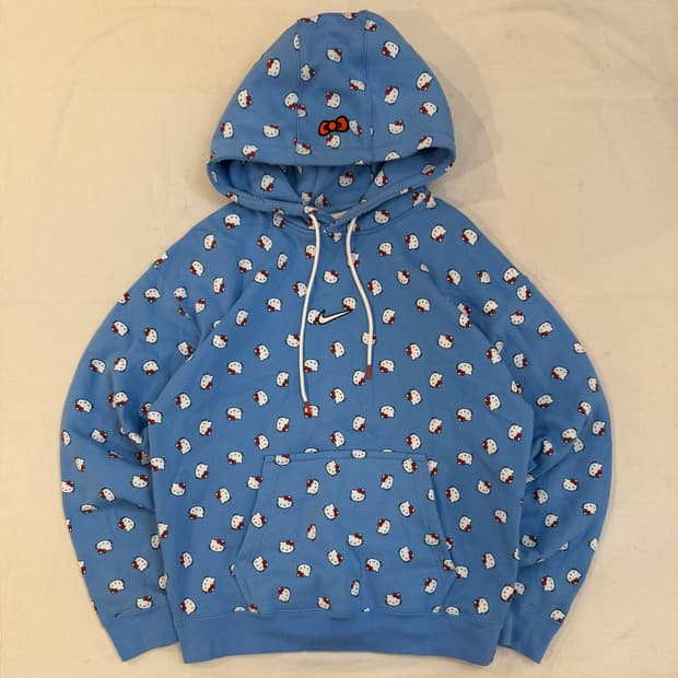 희귀) 나이키 X 헬로키티 NRG 플리스 후드티 블루