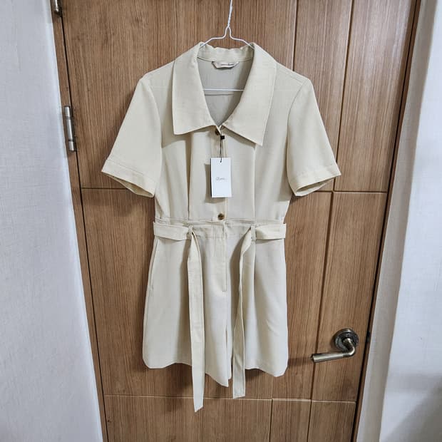 (S)여성 로엠 반바지 점프수트 베이지