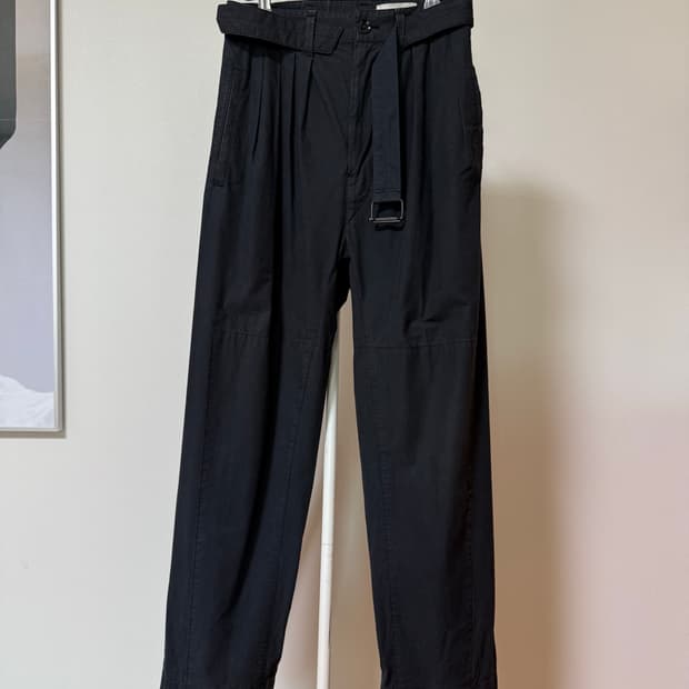 코튼 벨트 팬츠