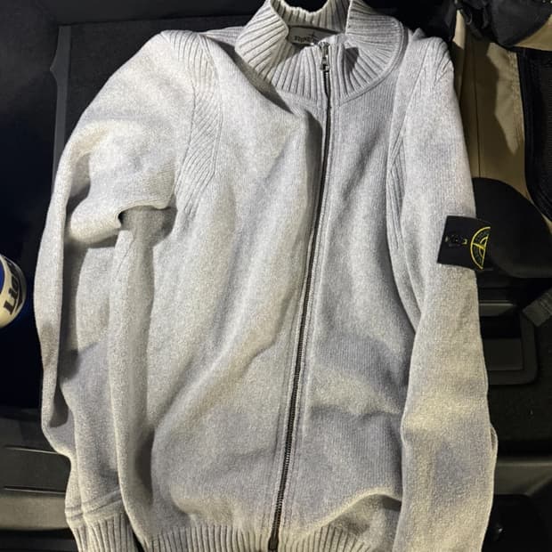 정품 스톤아일랜드 니트 집업 가디건 95