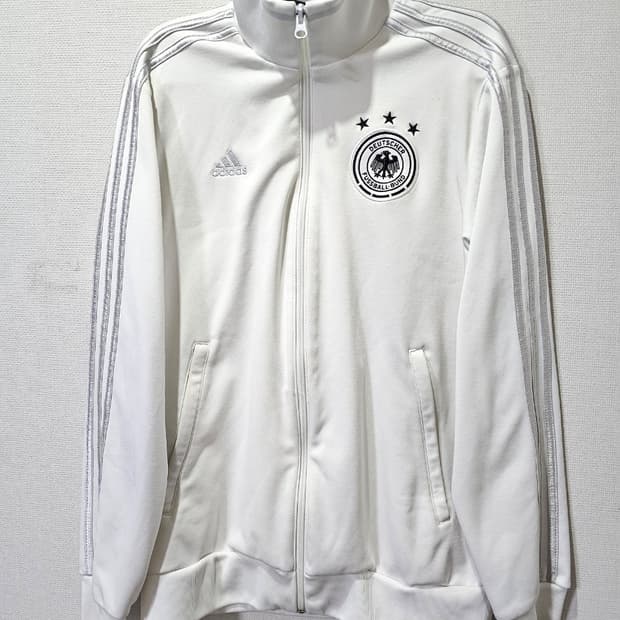 아디다스 대장 독일 실버 화이트 트랙탑 집업 95~100 / M~L