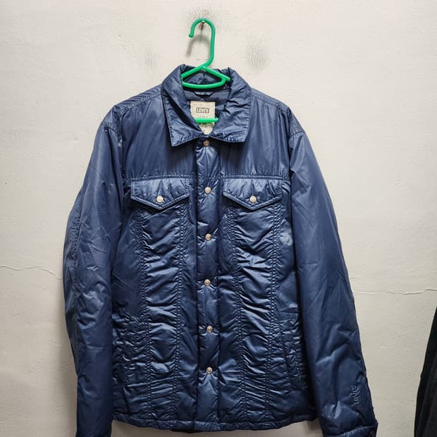 리바이스 블루 오리털 패딩 자켓 XL