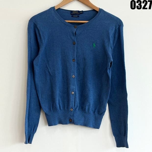 폴로 랄프로렌 PIMA 코튼 여성 가디건 니트 M 0327 