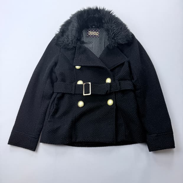 트랄라라 tralala 블랙 퍼코트 핀터레스트 펄감(O)