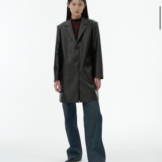 아모멘토 비건레더자켓 가죽자켓 VEGAN LEATHER LONG JACK