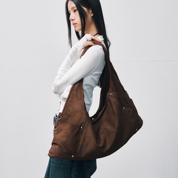 [새상품] 스퀘어라인 마렌 maren 가방 스웨이드 다크 브라운