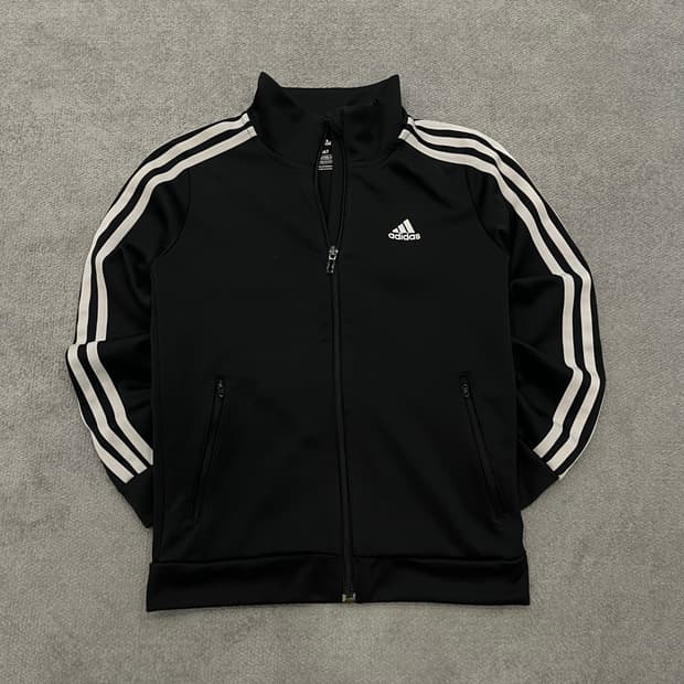 아디다스 삼선 블랙 트랙탑