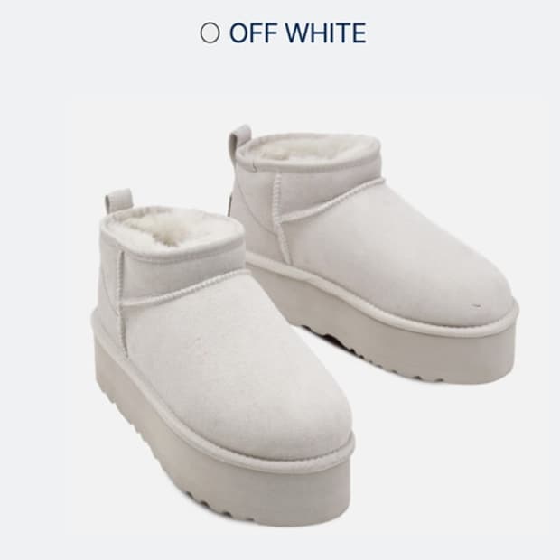 어그 클래식 미니 오프 화이트 230