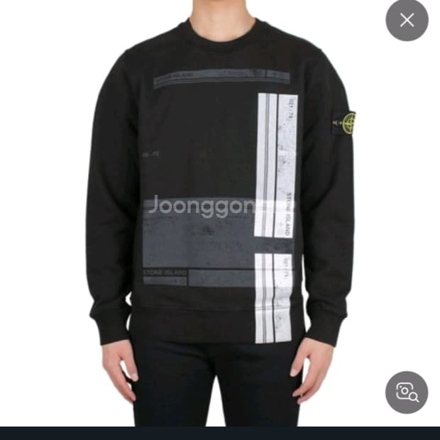 특가) 스톤아일랜드 블랙 맨투맨.  XL