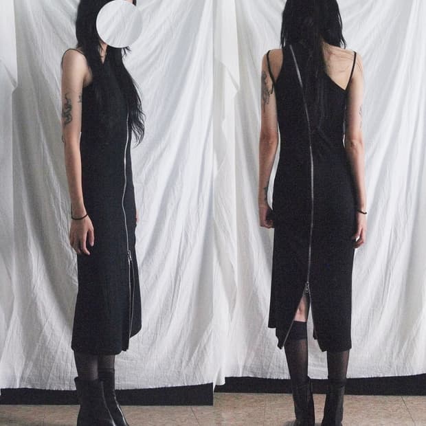 지방시 20SS 런웨이 asymmetric 원지퍼 드레스 원피스