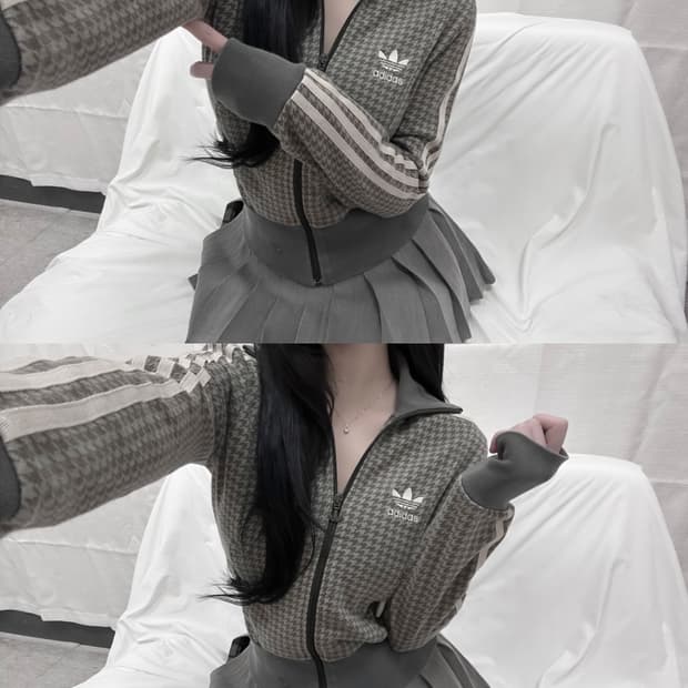 극희귀매물 아디다스 슬림핏 카키 집업