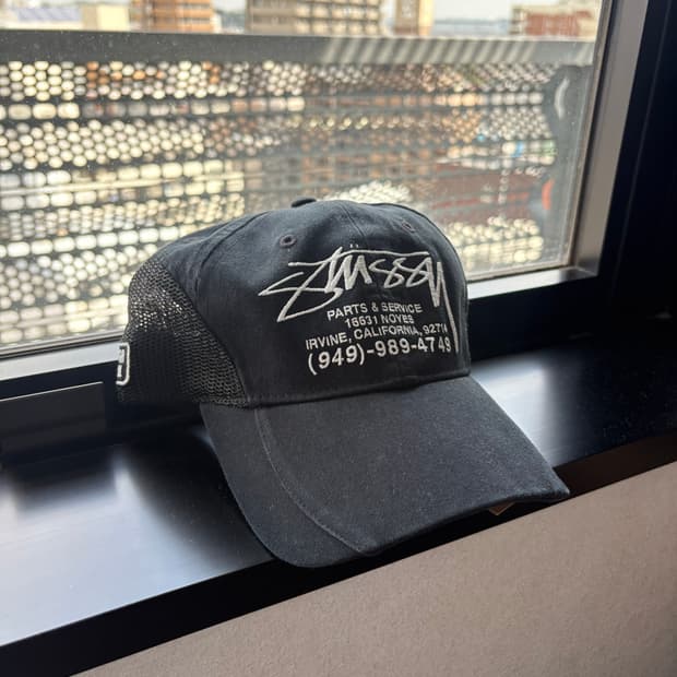 Stussy Parts & Service Mesh Cap Black