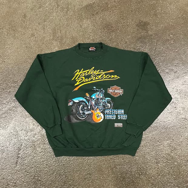 90s 할리데이비슨 프린팅 스웻셔츠 (100)