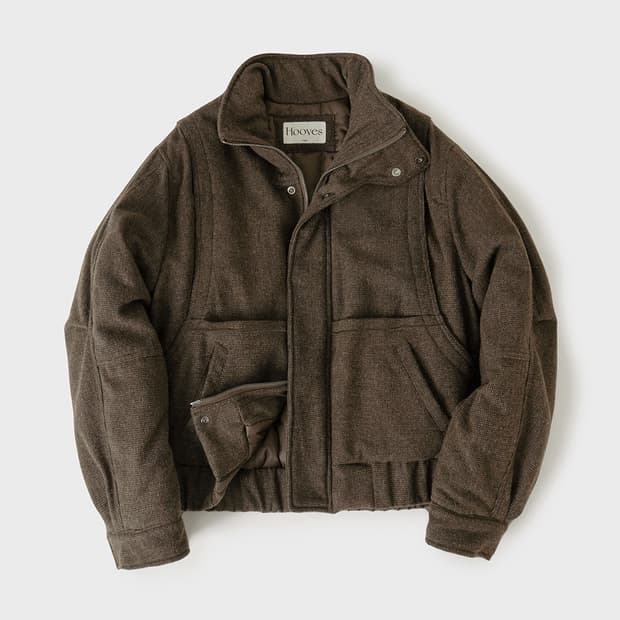 후브스 울 패디드 해링턴 자켓