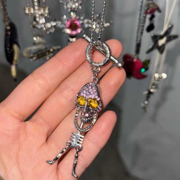 마크제이콥스 스컬 큐빅 네크리스*레어