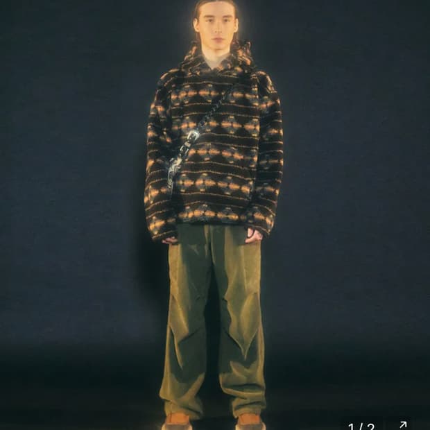 앤더슨벨 산티버 브러쉬 플리스 후디 XL