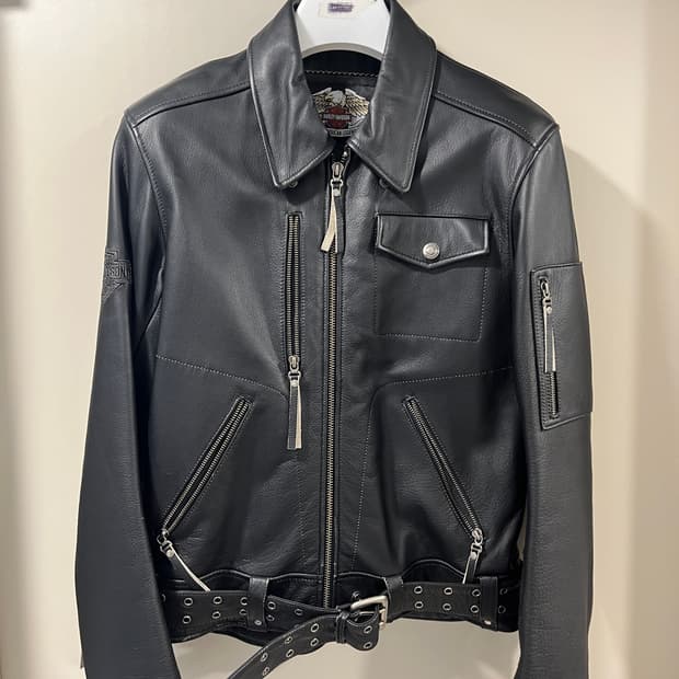 00s 할리 데이비슨 소가죽 라이더 자켓