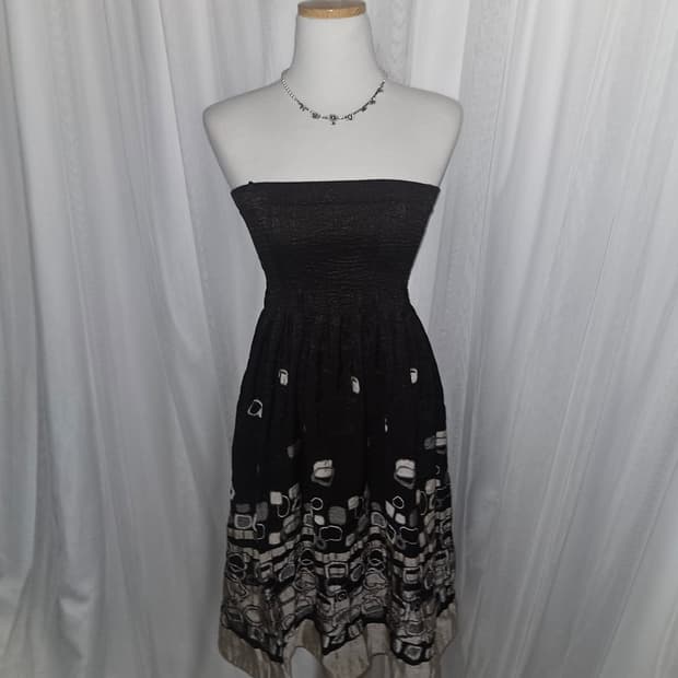 빈티지🍫 오네갸루 다크초코 브라운 히메 탑스커트 원피스