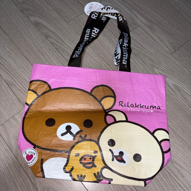 리락쿠마 CU 빼빼로 더스트백 핑크 코리락쿠마 가방 양도  1.5