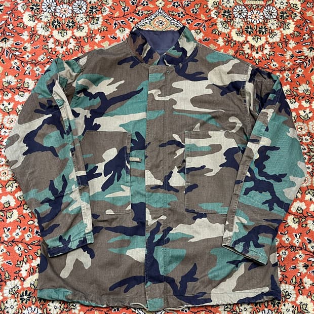 [L] US ARMY OG 미군 우드랜드 화생방 밀리터리자켓 