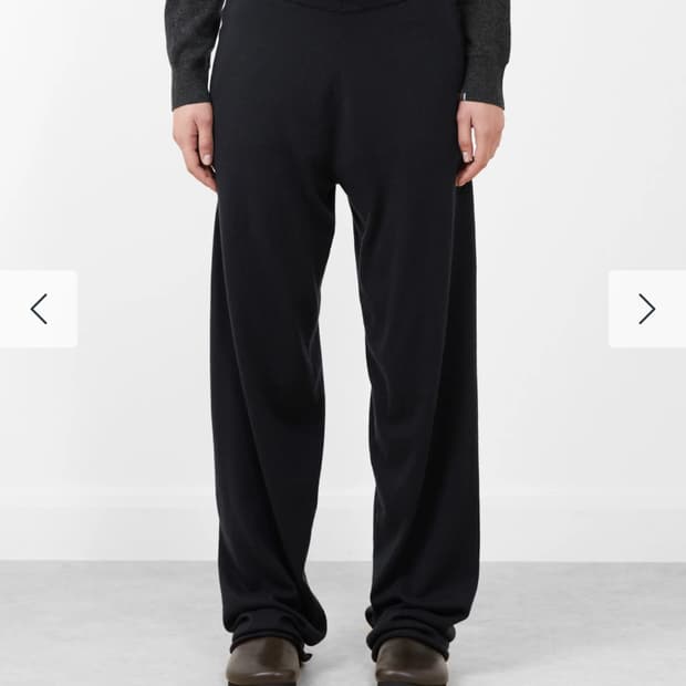 Os) extreme cashmere relax pants navy