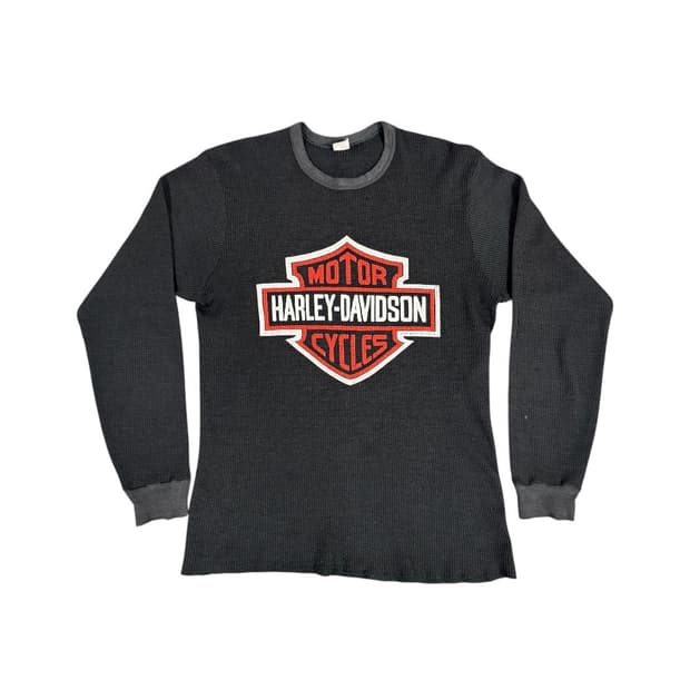 빈티지 80s Harley Davidson 할리데이비슨 써멀 롱슬리브