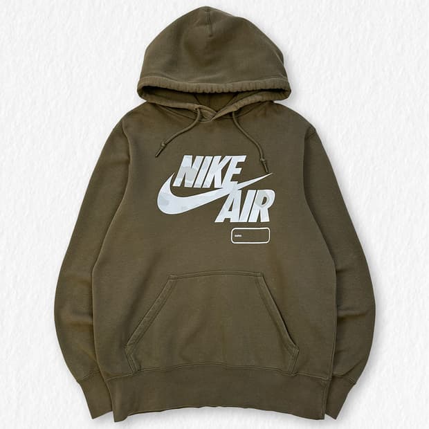 나이키 카모 로고 기모 후드티