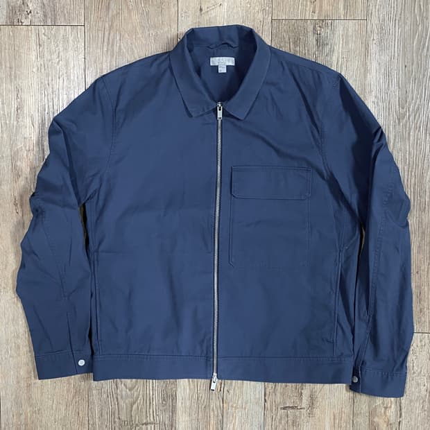 코스 코튼 투웨이 집업 빅포켓 자켓 네이비 M