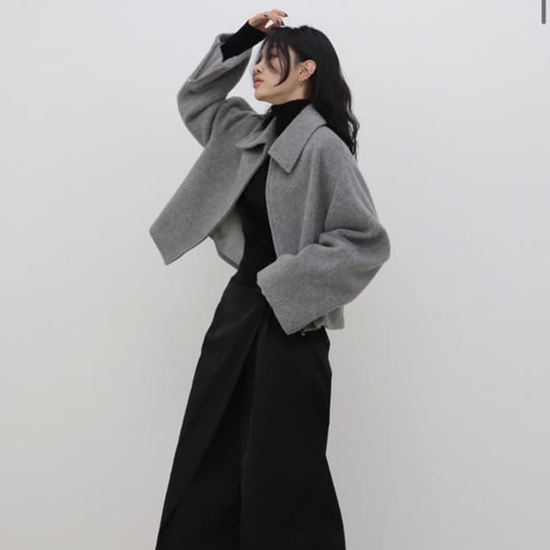 트리밍버드 그레이 집업자켓