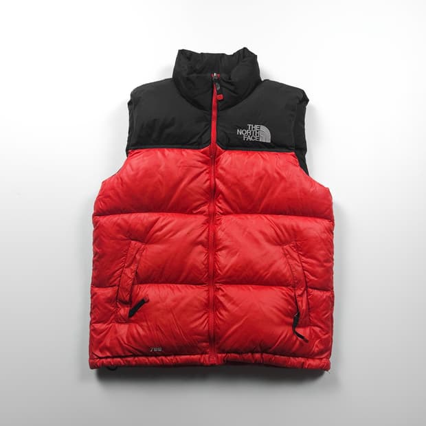 노스페이스 레트로 눕시 다운 베스트 레드