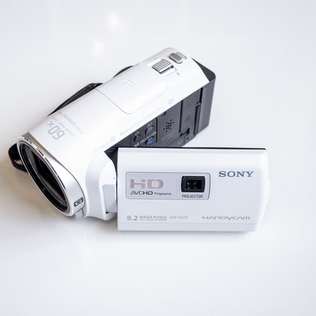 Sony HDR -PJ670 화이트 한글판 / 빈티지 디지털 캠코더 