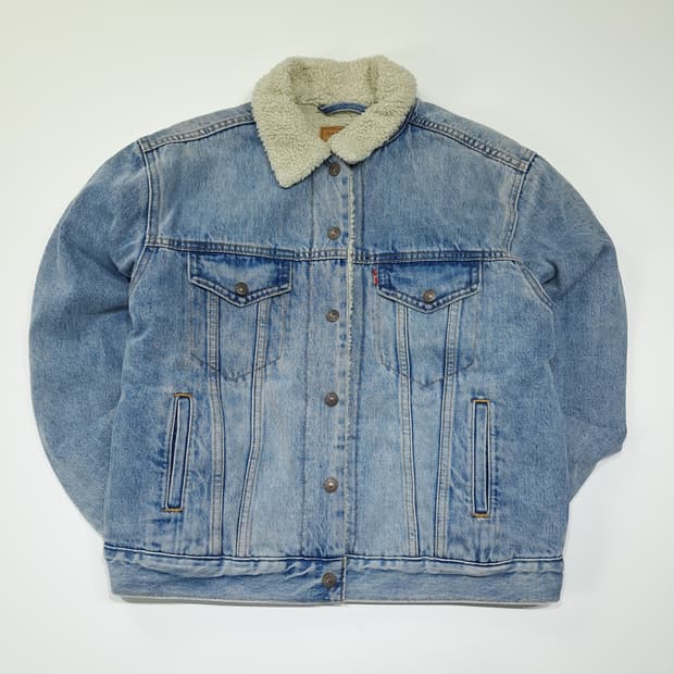 CL272 M 리바이스 빅E 데님 쉐르파 라이트블루 자켓 아우터