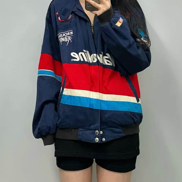 Vintage 빈티지 발보린 패치 레이싱 자켓