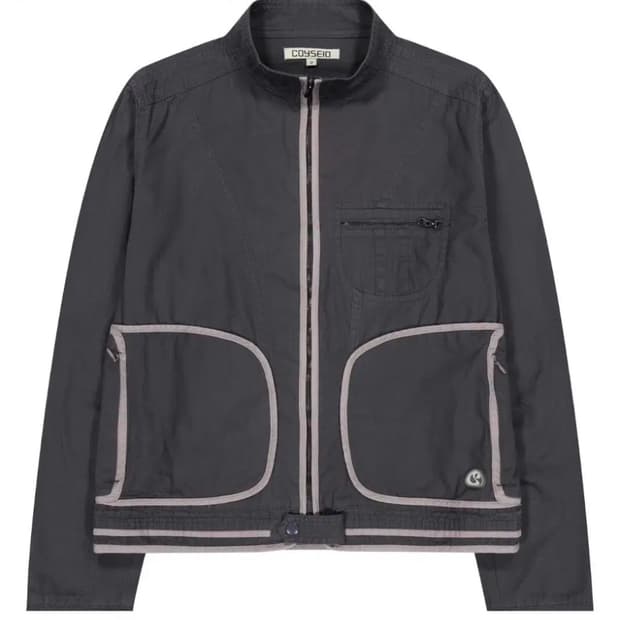 코이세이오 바인딩 코튼 재킷 퍼플 그레이