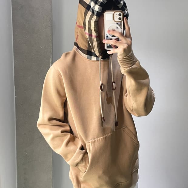 버버리 사무엘 노바 체크 후디