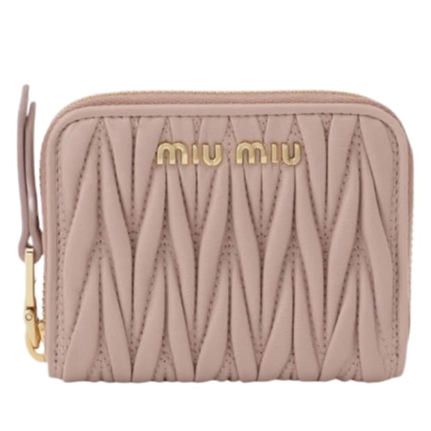 Miumiu 미우미우 마틀라세 핑크 지퍼 반지갑
