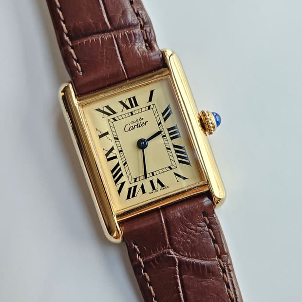 까르띠에 빈티지 탱크머스트 스몰 쿼츠 (디버클)