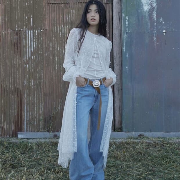 플레따 eyelet tulle robe 원피스(새상품)