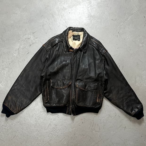 80's OG 빈티지 아비렉스 A2 레더 자켓 레더 봄버