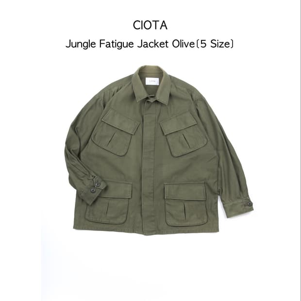 CIOTA 수빈 코튼 웨더 정글 퍼티그 자켓 올리브