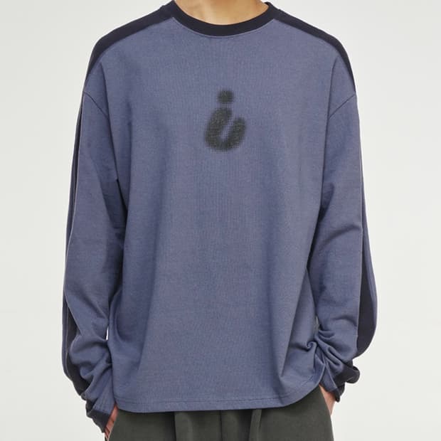 와플 그래픽 롱슬리브 티셔츠