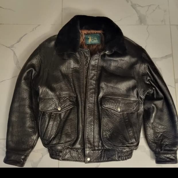 Polo club leather jacket L