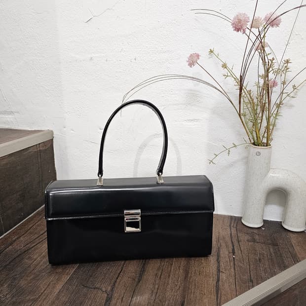 Cafe noir Italy 레더 스퀘어 토트백