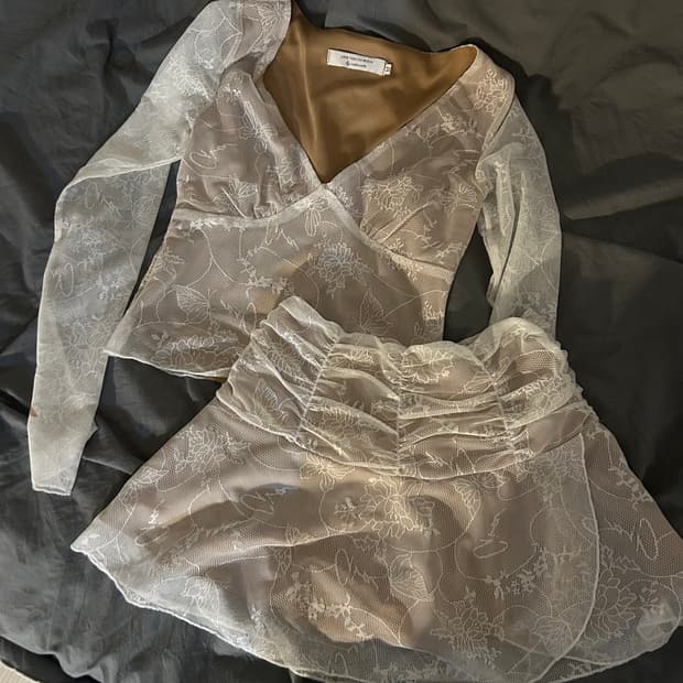 빈티지 레이스 아이보리 스커트 셋업