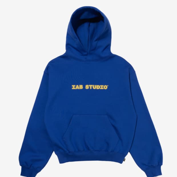아이앱 스튜디오 스트레이트 로고 후드 블루