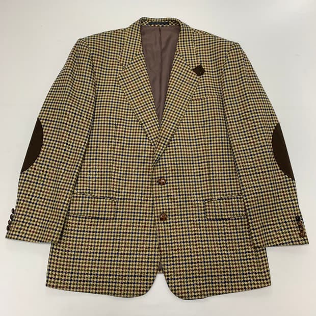 입생로랑 하운드투스 체크 캐시미어 혼방 블레이져 자켓 (105)