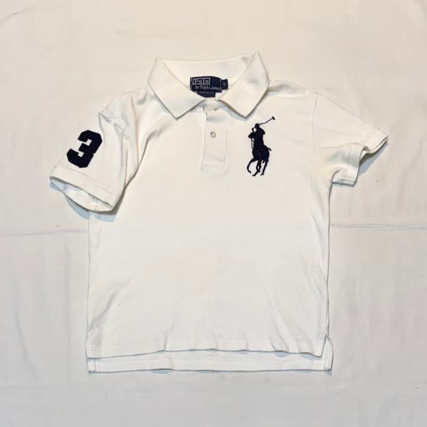 폴로 랄프로렌 빅포니 치프키프 반팔 카라티 화이트 블랙